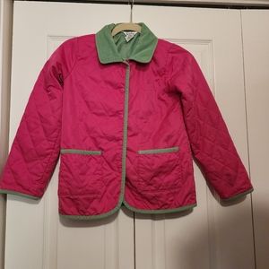 Girls Lilly Pulitzer Pink & Green Quilted Jacket